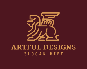 Luxury Lion Griffin Investment logo design