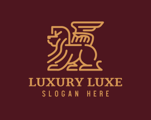 Luxury Lion Griffin Investment logo design