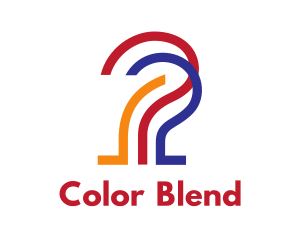 Tri Color - Abstract Question Inquiry logo design