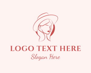 Cosmetics - Hipster Girl Hat logo design