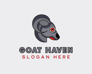 Ram Goat Animal logo design