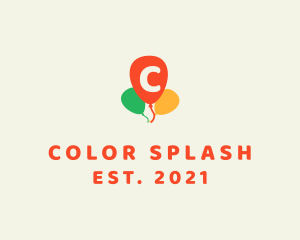 Colorful Party Balloon logo design