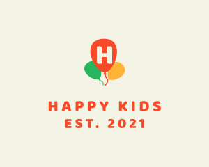 Colorful Party Balloon logo design