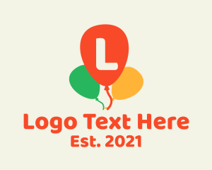 Laugh - Colorful Balloon Letter logo design