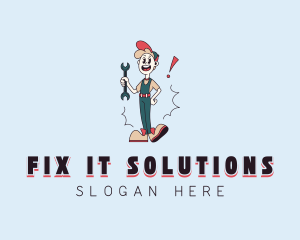 Handyman - Handyman Repair Cartoon logo design