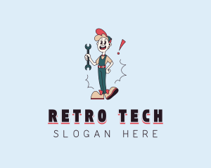 Handyman Repair Cartoon logo design