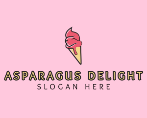 Melting Ice Cream Cone  logo design