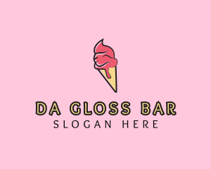 Melting Ice Cream Cone  logo design