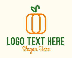 Healthy Food - Minimalist Pumpkin Veggie logo design