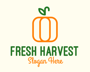 Veggie - Minimalist Pumpkin Veggie logo design