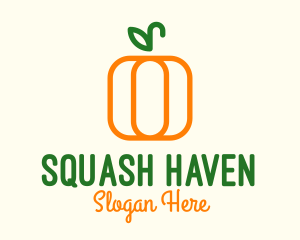 Minimalist Pumpkin Veggie logo design