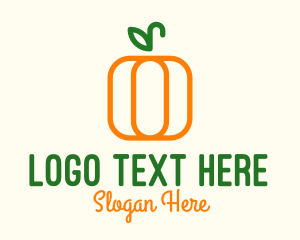 Food Shop - Minimalist Pumpkin Veggie logo design