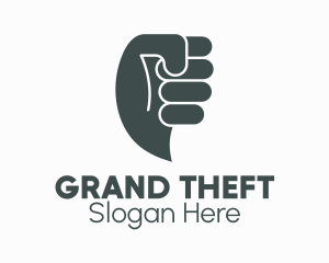 Gray Fist Messaging  Logo