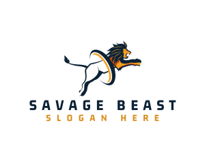 Wild Lion Beast  logo design