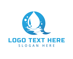 Water Drop Letter Q Logo