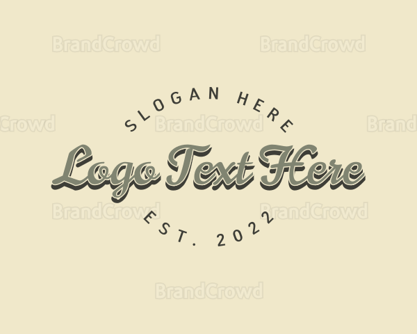 Retro Script Brand Logo