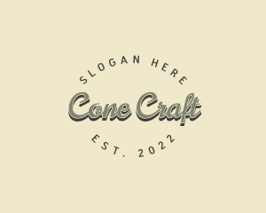 Retro Script Brand logo design