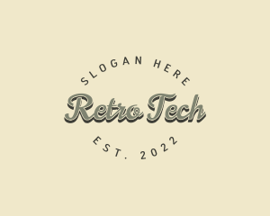 Retro Script Brand logo design