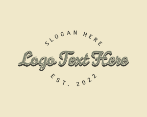 Retro Script Brand Logo