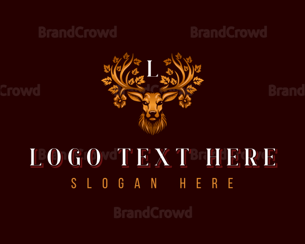 Elegant Floral Deer Logo