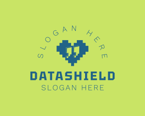 Electronics - Pixel Heart Quote logo design