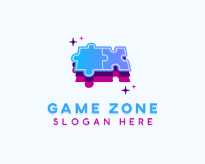 Puzzle Educational Game logo design