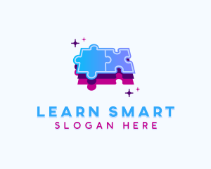 Puzzle Educational Game logo design