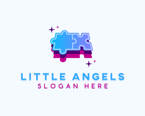 Puzzle Educational Game logo design