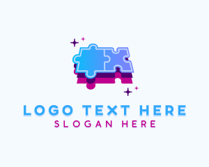 Puzzle Educational Game logo design