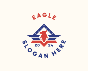 Patriotic American Eagle logo design