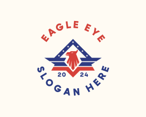 Patriotic American Eagle logo design