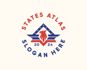 Patriotic American Eagle logo design