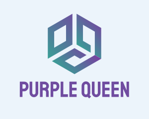 Purple Green Cube logo design