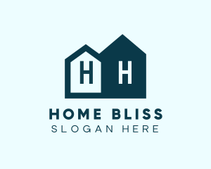 Residential Apartment Home Letter logo design