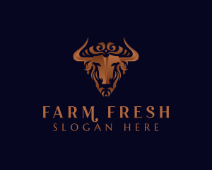 Luxury Bull Ranch Livestock logo design