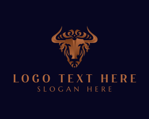 Horn - Luxury Bull Ranch Livestock logo design