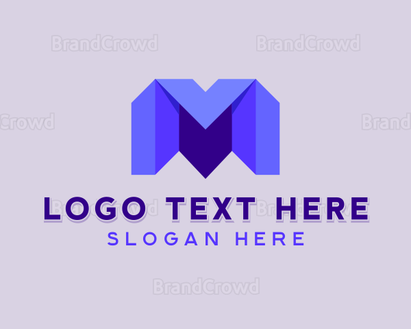 Professional Business Letter M Logo