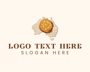 Map - Australian Anzac Biscuit logo design