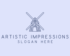 Farm Windmill Barn logo design