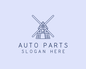 Farm Windmill Barn logo design