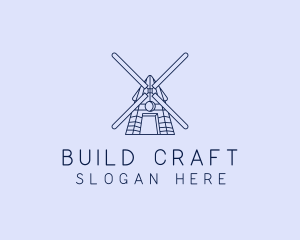 Farm Windmill Barn logo design