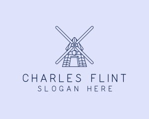 Farm Windmill Barn logo design