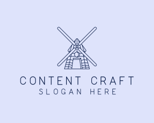 Farm Windmill Barn logo design