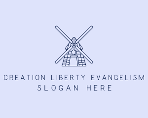 Farm Windmill Barn logo design