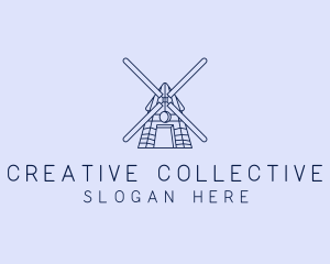 Farm Windmill Barn logo design