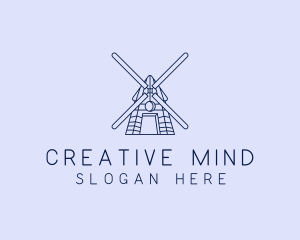 Farm Windmill Barn logo design