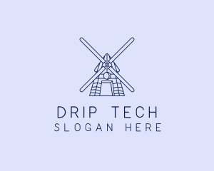 Farm Windmill Barn logo design