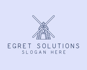 Farm Windmill Barn logo design