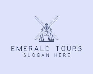 Farm Windmill Barn logo design