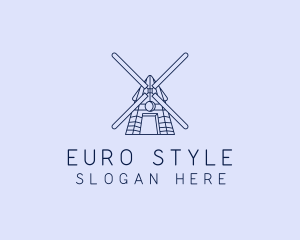 Farm Windmill Barn logo design